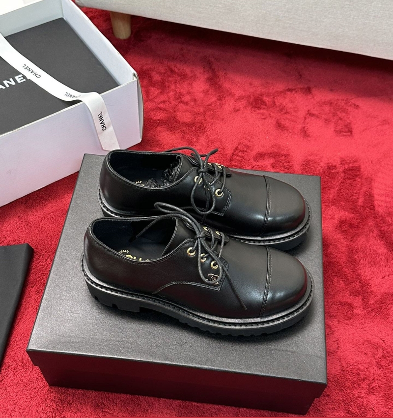 Ch*el leather shoes